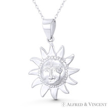 Sun Face Incan Mayan God Tribal Jewelry Charm .925 Sterling Silver Boho Pendant - £20.92 GBP+