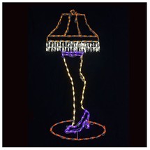 Xmas A Christmas Story Famous Leg Lamp Wireframe Outdoor LED Lighted Dec... - $399.00