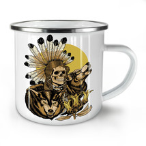 Nature Wolf Spirit Skull NEW Enamel Tea Mug 10 oz | Wellcoda - £18.28 GBP