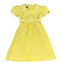 Vintage The Now Generation Mod Yellow Gingham 1970s Dress - £42.20 GBP