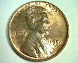 1954-D LINCOLN CENT CHOICE /GEM UNCIRCULATED RED/BROWN CH /GEM UNC. R/B ... - £2.34 GBP