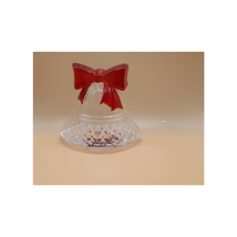 Mikasa Celebrations Decorative 4&quot; Red Clear Crystal Bell  - £11.41 GBP