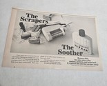 Mennen Afta Scraper Soother Shaver Razor Vintage Print Ad 1967 - $10.98