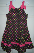 Gymboree Brown With Dots Bows Dress Age 6 SZ 6 - £15.81 GBP