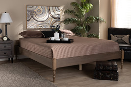 Sabine French Bohemian Weathered Gray Oak Queen Size Platform Bed - $2,959.88 MXN