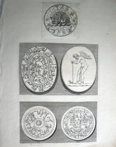 Astronomical Signs 3 x Copper Engravings c1750 Coins - £41.28 GBP