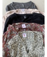 Lot Of 5 Mixed Liz Lange Two Hearts Maternity Sheer Blouse Long Sleeve 2X - £22.30 GBP