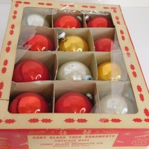 Assorted Glass Ornaments Christmas Multicolor Coby Poland Set of 12 Vtg ... - $29.69