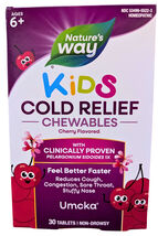 Nature's Way Umcka Kid's Cold Relief Chewables Cherry Flavored 30 Ct EXP... - $25.16