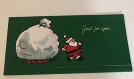 Vintage Christmas Card Cash Holder Santa Claus Box4 - £3.15 GBP