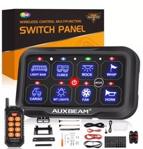 AUXBEAM 8 Gang On/ Off/ Remote Switch Panel Toggle Circuit Relay System Car Boat - £158.08 GBP