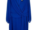 NWT Ralph Lauren BLACK LABEL Dress Sz 16+ Blue Sheer LongSleeve Cocktail... - $49.45