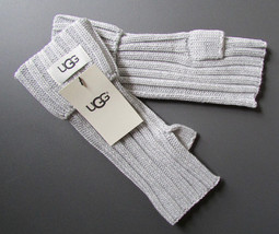 UGG Gloves Boucle Knit Fingerless Armwarmers Grey Heather New - $37.62