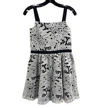 Calvin Klein Girls&#39; White &amp; Black Sleeveless Lined Dress Size 14 - £18.13 GBP