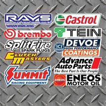 10 Large Racing Decals Stickers Drag Race NHRA Nascar 5.5&quot; Wide Each - £7.80 GBP