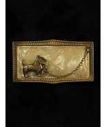 RARE Vintage SCOTTIE DOG Brass Gold Tone Frame Mother of Pearl Panel Pin... - £56.61 GBP