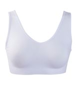 Rhonda Shear Ahh Bra Size 1X (EG/TG) White Seamless Wire-Free Comfort On... - $9.89