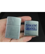 vintage 1980 Zippo lighter &amp; tape measure advertising Lorain National Bank - $36.99