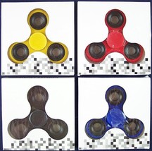 NEW Lot of 4 Fidget Hand Spinners Toys, 1 Each Red, Yellow, Blue &amp; Black - £9.39 GBP