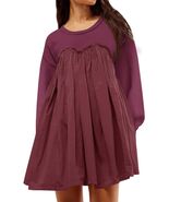 Wenrine Womens Long Sleeve Sweatshirt Dress Patchwork Wine Red S - $388.54 MXN Wenrine Womens Long Sleeve Sweatshirt Dress Patchwork Wine Red S - $388.54 MXN