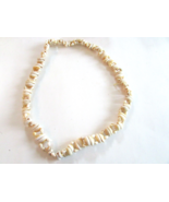 Vintage Costume Small &amp; Medium Shell Necklace Single Strand 16&quot; Thick Gl... - €3,37 EUR