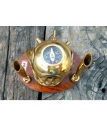 Nautical Brass Sea Diver&#39;s Mini Diving Helmet &amp; Pen Holder Christmas Gift - £59.14 GBP