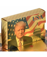 Donald Trump Gold Foil Waterproof Plastic Playing Cards - $12.95