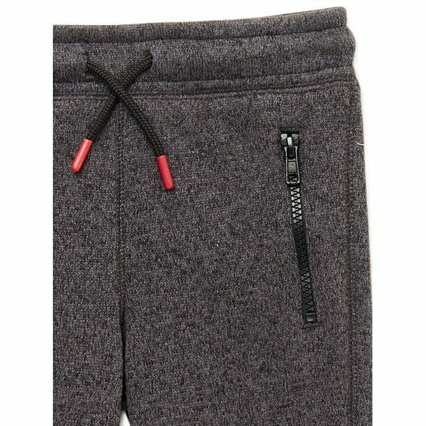 365 Kids from Garanimals Boys Sweater Fleece Joggers, Size 5 Gray (LOC G-21) Item image 2