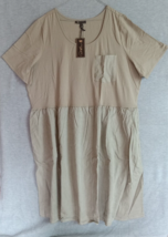 Diane Gilman Women Dress Midi Sage Green Size 3XL Short Sleeve DG2 - £16.84 GBP