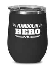 Wine Glass for Mandolin Hero Player - Stemless Black Wine Tumbler For Band  - £17.95 GBP