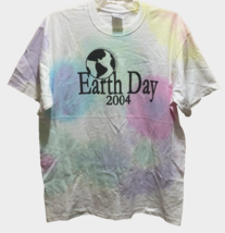 Earth Day 2004 Love Earth You&#39;re In Tie Dye White Climate Vintage T-Shirt L - £8.20 GBP