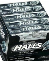 HALLS INTENSE COOL COUGH DROPS - 18 ROLL BOX - FREE SHIPPING - $21.99