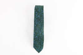 Vintage 50s 60s Rockabilly Silk Brocade Abstract Neck Tie Dress Tie Wedding USA - £27.79 GBP