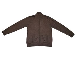 Vintage Gap 100% Merino Wool Knit Full Zip Sweater/Cardigan Brown Size XL  - $27.44