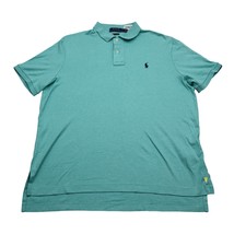 Polo Ralph Lauren Shirt Mens L Teal Blue Green Pima Soft Touch Short Sleeve - £13.40 GBP