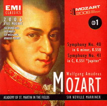 Symphony no.40 No.41 Sir Neville Marriner Wolfgang Amadeus Mozart 8 tracks CD - £8.97 GBP
