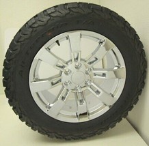 Chevy 20&quot; Chrome 8 Spoke Replica Wheels BFG Tires 2000-18 Silverado Tahoe Z71 - £2,250.68 GBP