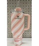NEW 2025 Target Stanley Christmas Holiday Pink Candy Cane Twist 40oz Tum... - $79.19