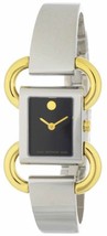 NEW* Movado Women&#39;s 0606472 Linio Two-Tone Black Dial Bangle Watch - £278.75 GBP