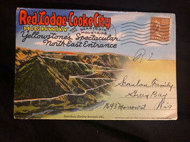 Vintage 1941 Red Lodge Cooke City Highway Yellowstone Postcard Booklet - £7.86 GBP