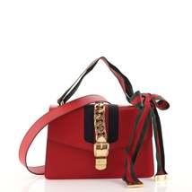 Gucci Sylvie Shoulder Bag Leather Small Red - £1,562.13 GBP