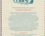 Chamisa Restaurant &amp; Lounge Menu Casa De Ortiz Santa Fe New Mexico 1990&#39;s  - $18.81