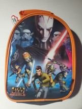 Star Wars Rebels Insulated Kids Lunchbox Thermos Orange &amp; Black *Scuff/Scratch* - £9.07 GBP