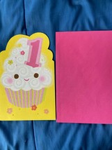 American Greetings Girl Cupcake One Year Old Birthday Card *NEW* LL1 - $5.50