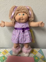 Vintage Cabbage Patch Kid Green Eyes Wheat Poodle Hair Hong Kong P Factory HM#3 - £184.61 GBP