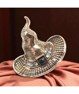 Vintage Style Witch Hat Brooch – Rhinestone Accents – Halloween Jewelry Pin - $16.61 CAD