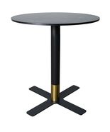 LeisureMod Round Dining Table with MDF Top &amp; Powder-Coated X-Shaped Stee... - $184.24+