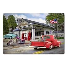 Route 66 Gas Station Metal Sign - $39.55