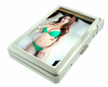 Singapore Pin Up Girls D4 100&#39;s Size Cigarette Case with Built in Lighte... - $21.73