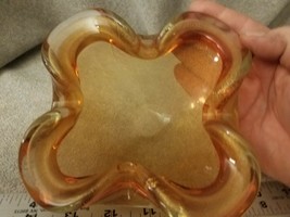 1950 MID-CENTURY Gold Archimede Seguso Alfredo Barbini Art Glass Bowl Eames Era - £104.79 GBP